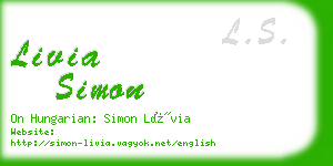 livia simon business card